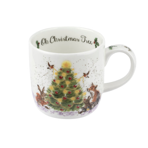 NEW - SPECIAL OFFER - LIMITED STOCK  - Wrendale - Christmas - Large Fine Bone China Mug - Oh Christmas Tree