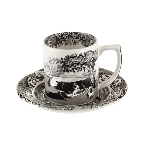 Spode - Black Italian - Espresso Cup & Saucer