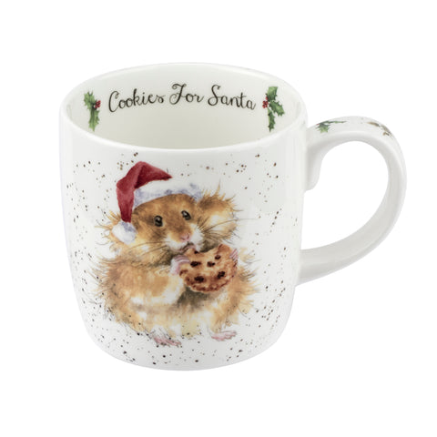 NEW - SPECIAL OFFER - LIMITED STOCK  - Wrendale - Christmas - Large Fine Bone China Mug - Cookies for Santa Hamster