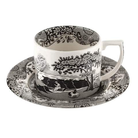 Spode - Black Italian - Tea Cup & Saucer