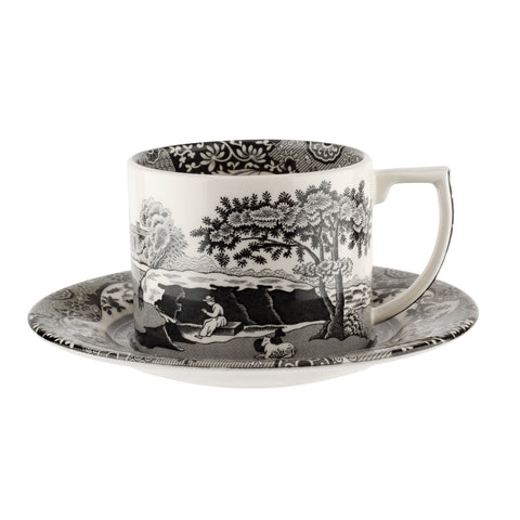 Spode - Black Italian - Tea Cup & Saucer