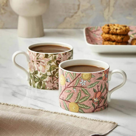 Morris & Co Mugs Set of 2  Fruit & Honeysuckle