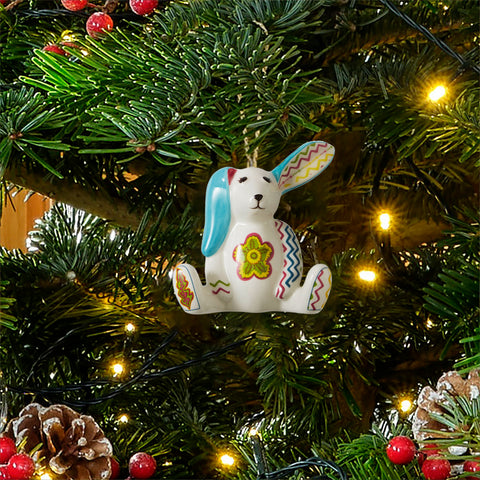 Spode - Kit Kemp - Christmas - Patchwork Ornament - Minnie Rabbit
