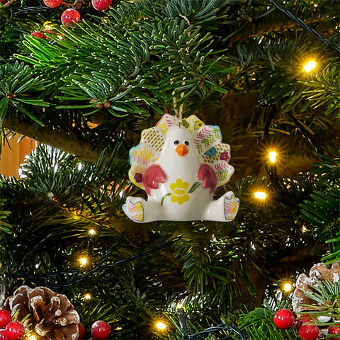 Spode - Kit Kemp - Christmas - Patchwork Ornament - Timothy Turkey