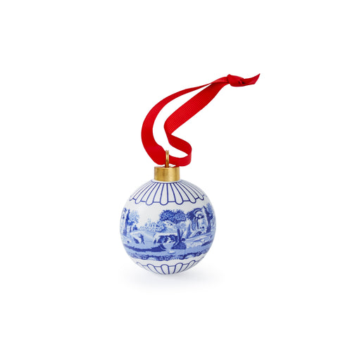 Spode Blue Italian - Christmas Bauble Decoration - Full Scene