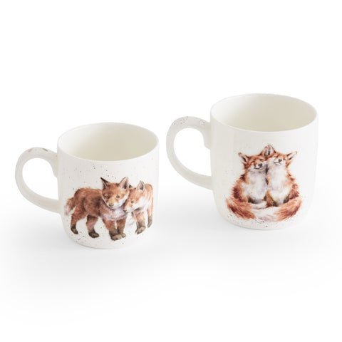 Wrendale - Parent & Child Mug Gift Set - Foxes