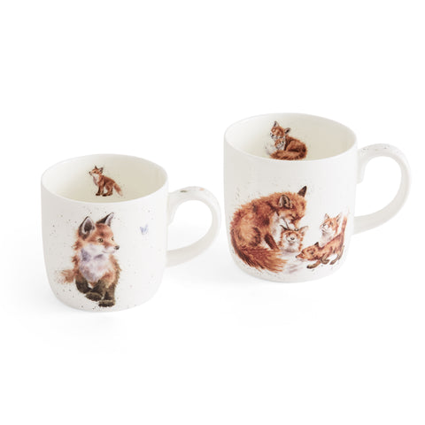 Wrendale - Parent & Child Mug Gift Set - Foxes