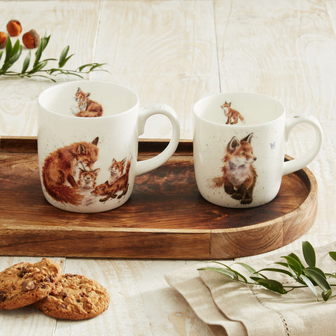 Wrendale - Parent & Child Mug Gift Set - Foxes