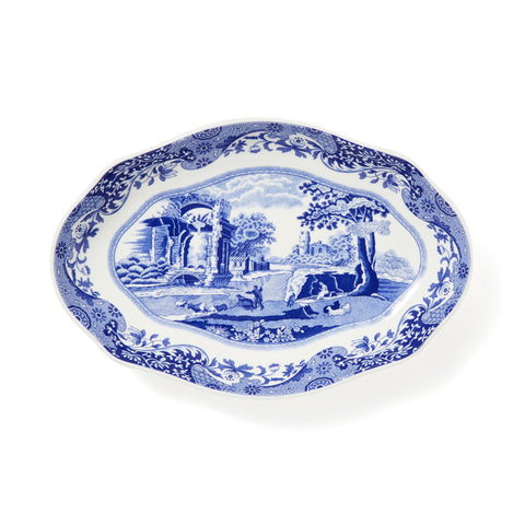 NEW - Spode - Blue Italian - Fluted Oval Dish