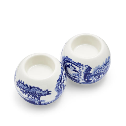 NEW - Spode - Blue Italian - Tealight Holders - Box Set of 2