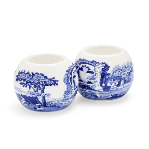 NEW - Spode - Blue Italian - Tealight Holders - Box Set of 2