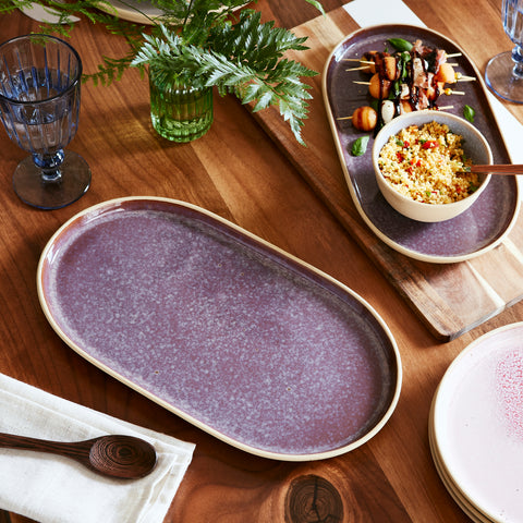 Portmeirion Minerals - Large Oval Platter - Amythyst