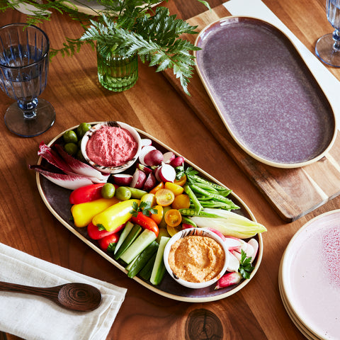 Portmeirion Minerals - Large Oval Platter - Amythyst