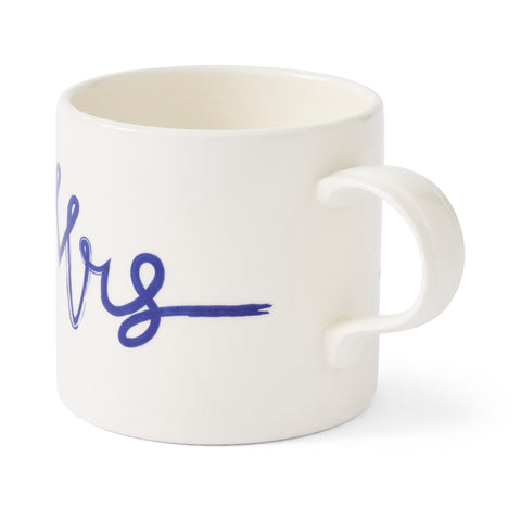 Portmeirion - Mug Meirion - Short Mug - Blue & White Mrs