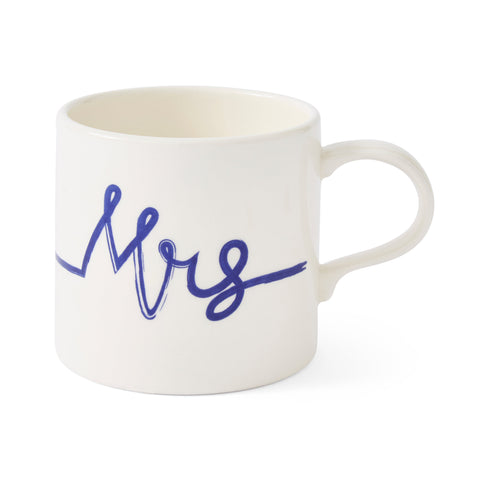 Portmeirion - Mug Meirion - Short Mug - Blue & White Mrs