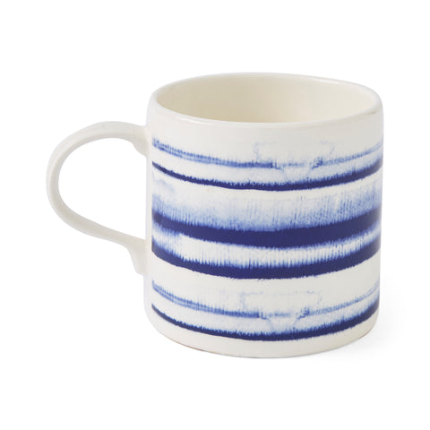 Portmeirion - Mug Meirion - Short Mug - Blue Wash Horizontal Stripes