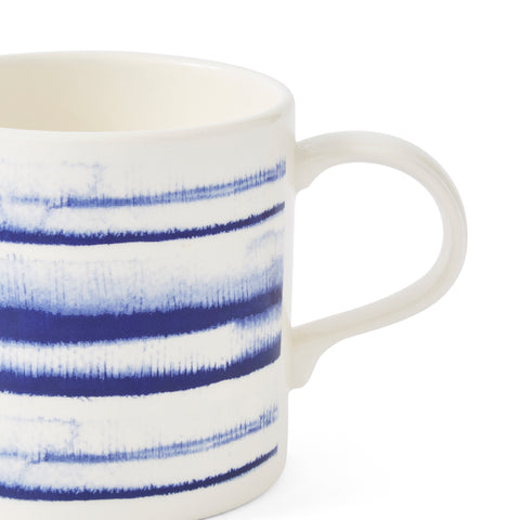 Portmeirion - Mug Meirion - Short Mug - Blue Wash Horizontal Stripes