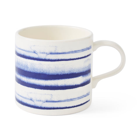 Portmeirion - Mug Meirion - Short Mug - Blue Wash Horizontal Stripes