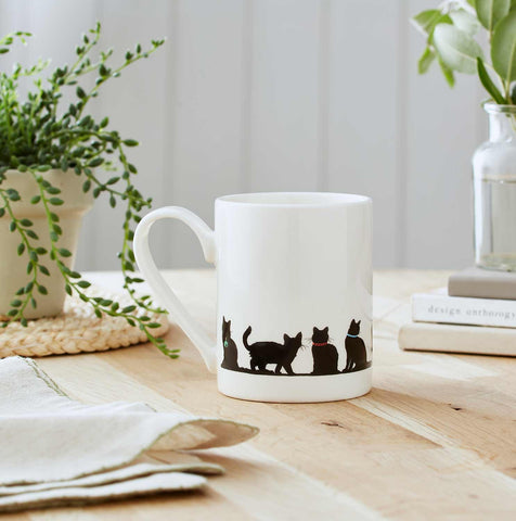 Portmeirion - Mug Meirion - Tall Mug - Silhouette Cat Friends