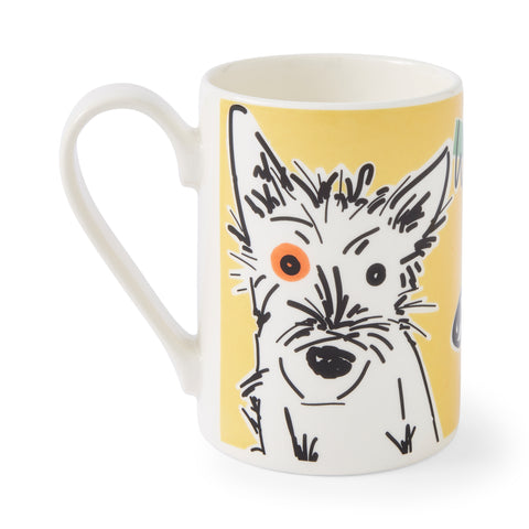 Portmeirion - Mug Meirion - Tall Mug - Bright Yellow Dogs