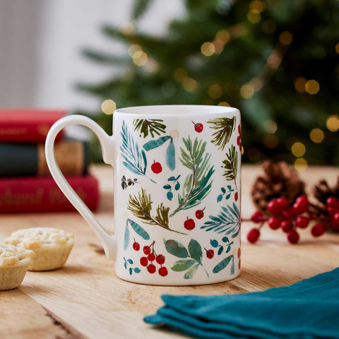 Portmeirion - Mug Meirion - Tall Mug - Christmas Sprigs