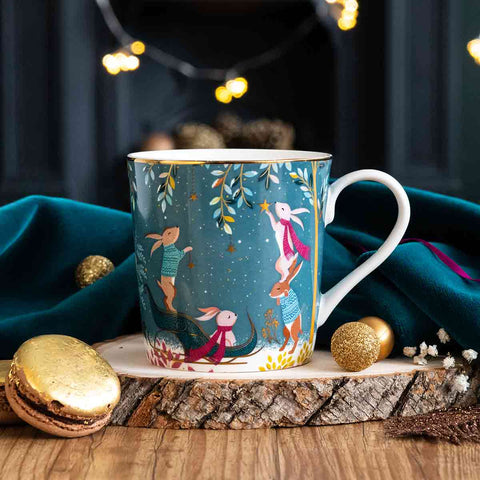 Sara Miller - Woodland Tales - Mug - Rabbit Sleigh