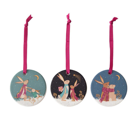 Sara Miller - Woodland Tales - Set of 3 Christmas Decorations