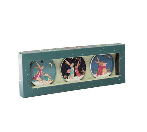 Sara Miller - Woodland Tales - Set of 3 Christmas Decorations