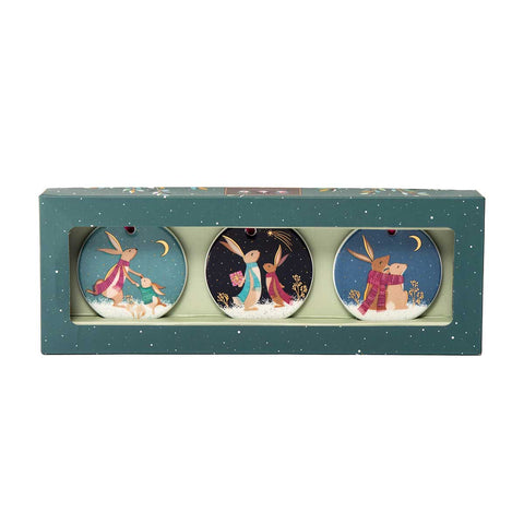 Sara Miller - Woodland Tales - Set of 3 Christmas Decorations