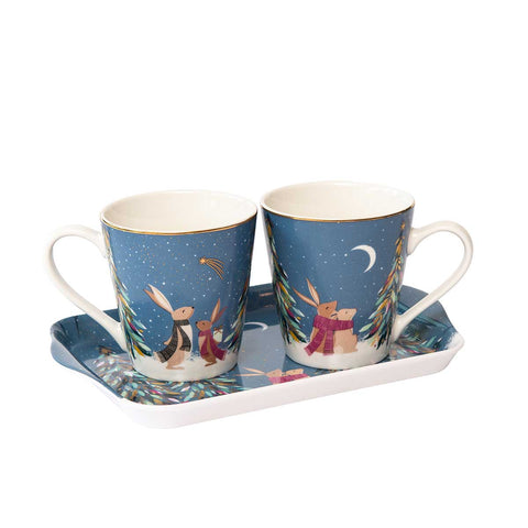 Sara Miller - Woodland Tales - Mini Mugs & Tray Set