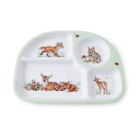 Wrendale - Little Wren Baby Collection - Melamine Divided Plate & Bowl Set