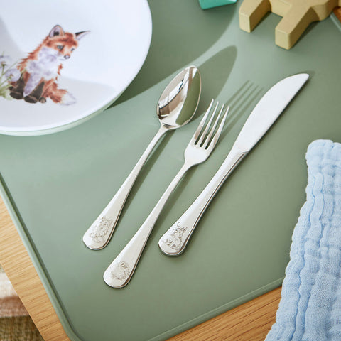 NEW - Wrendale - Little Wren Baby Collection - 3 Piece Cutlery Set