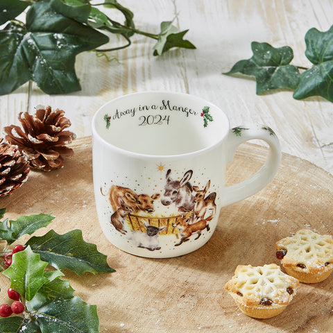 NEW - LIMITED EDITION - Wrendale - Christmas - Annual Large Bone China Mug - Away in a Manger 2024