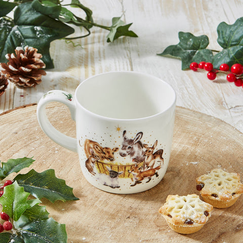 NEW - LIMITED EDITION - Wrendale - Christmas - Annual Large Bone China Mug - Away in a Manger 2024