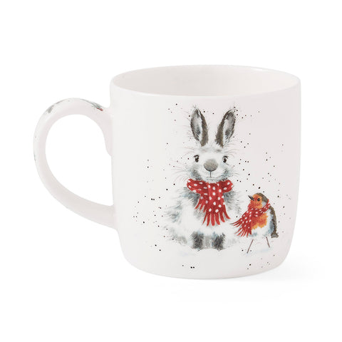 NEW - Wrendale - Christmas - Fine Bone China Mug - Snow Angel Rabbit & Robin