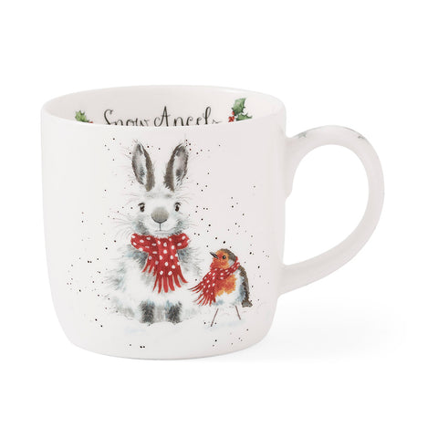 NEW - Wrendale - Christmas - Fine Bone China Mug - Snow Angel Rabbit & Robin
