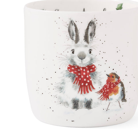 NEW - Wrendale - Christmas - Fine Bone China Mug - Snow Angel Rabbit & Robin