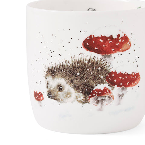 NEW - Wrendale - Christmas - Fine Bone China Mug - Home for Christmas Hedgehog