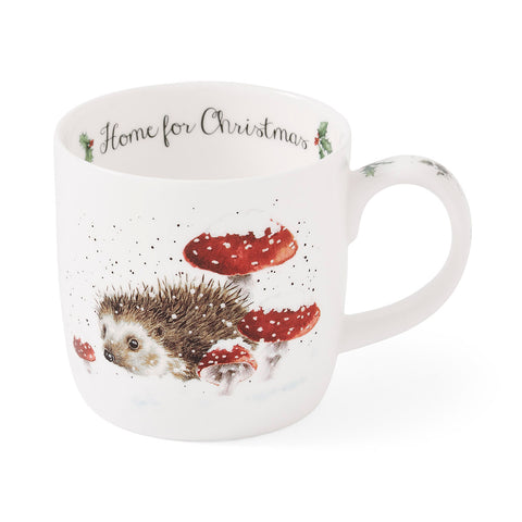 NEW - Wrendale - Christmas - Fine Bone China Mug - Home for Christmas Hedgehog