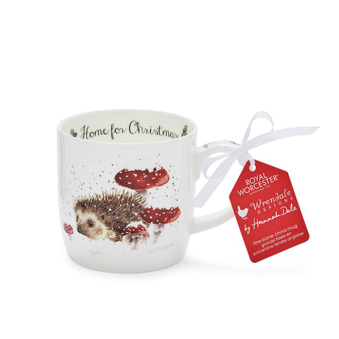 NEW - Wrendale - Christmas - Fine Bone China Mug - Home for Christmas Hedgehog
