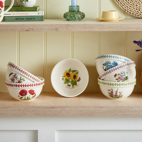 Botanic Garden Meadow - Set of 6 Stacking Bowls - 14cm / 5.5"