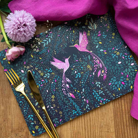 Sara Miller - India Collection - Set of 4 Placemats - Hummingbird Paradise
