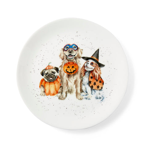 NEW - Wrendale - Halloween - Coupe Side Plate  - Trick or Treat Dogs