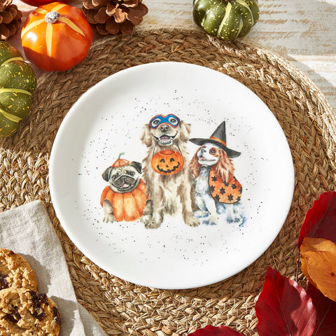 NEW - Wrendale - Halloween - Coupe Side Plate  - Trick or Treat Dogs