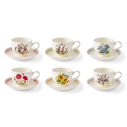 Botanic Garden Meadow - Set of 6 Breakfast Cups & Saucers