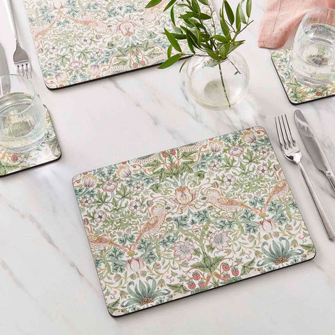 Morris & Co - Box Set of 6 Placemats - Strawberry Thief