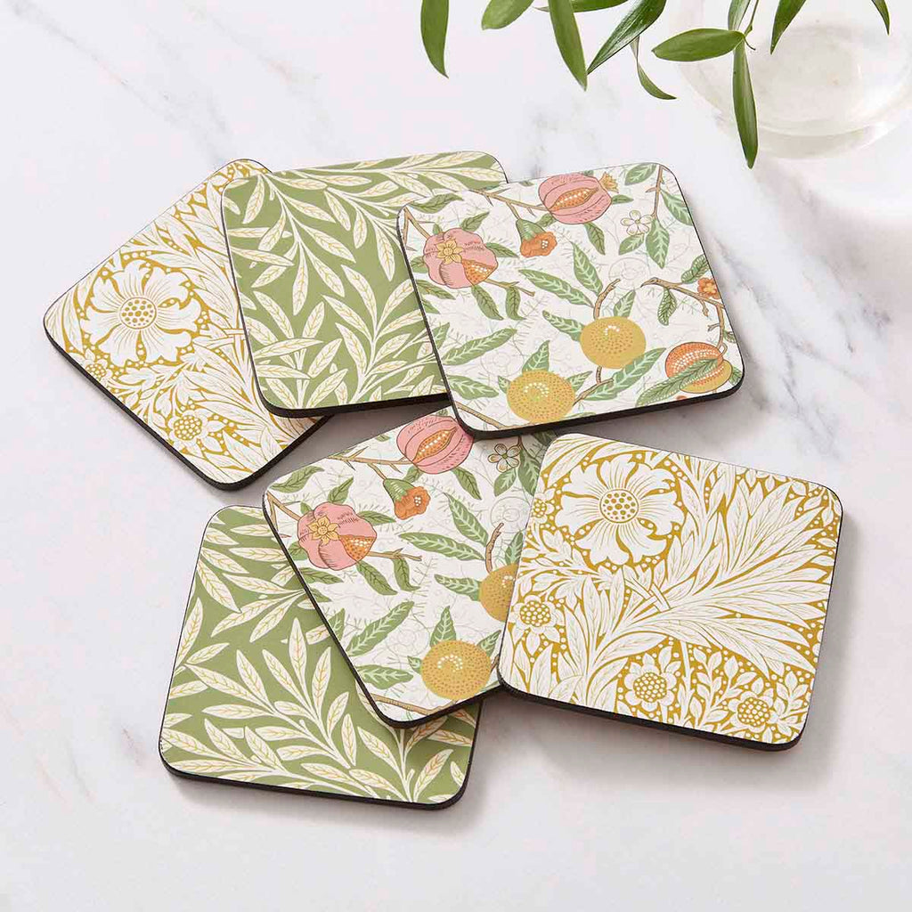Morris & Co - Box Set of 6 Coasters - Simply Mixed