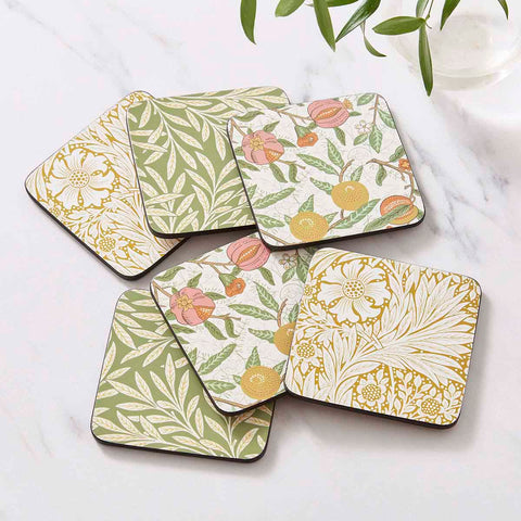 Morris & Co - Box Set of 6 Coasters - Simply Mixed