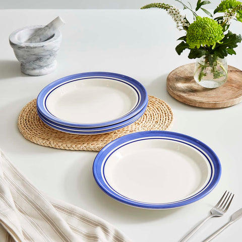 Portmeirion Home - Potter's Stripe Blue - Plate 25cm / 10"