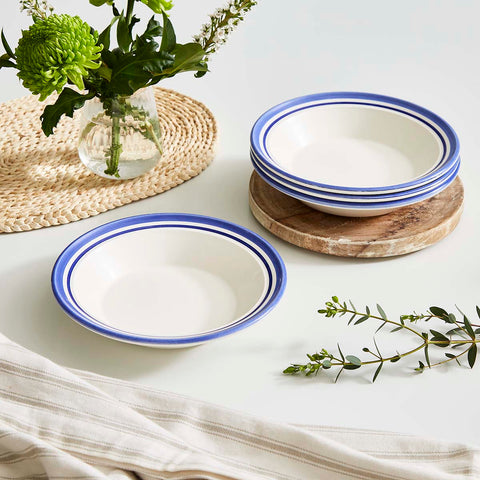 Portmeirion Home - Potter's Stripe Blue - Soup Plate